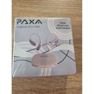 PAXA Vogbuds 5Pro Pink True Wireless Earphones Bluetooth V5.4 Earbuds New Sealed